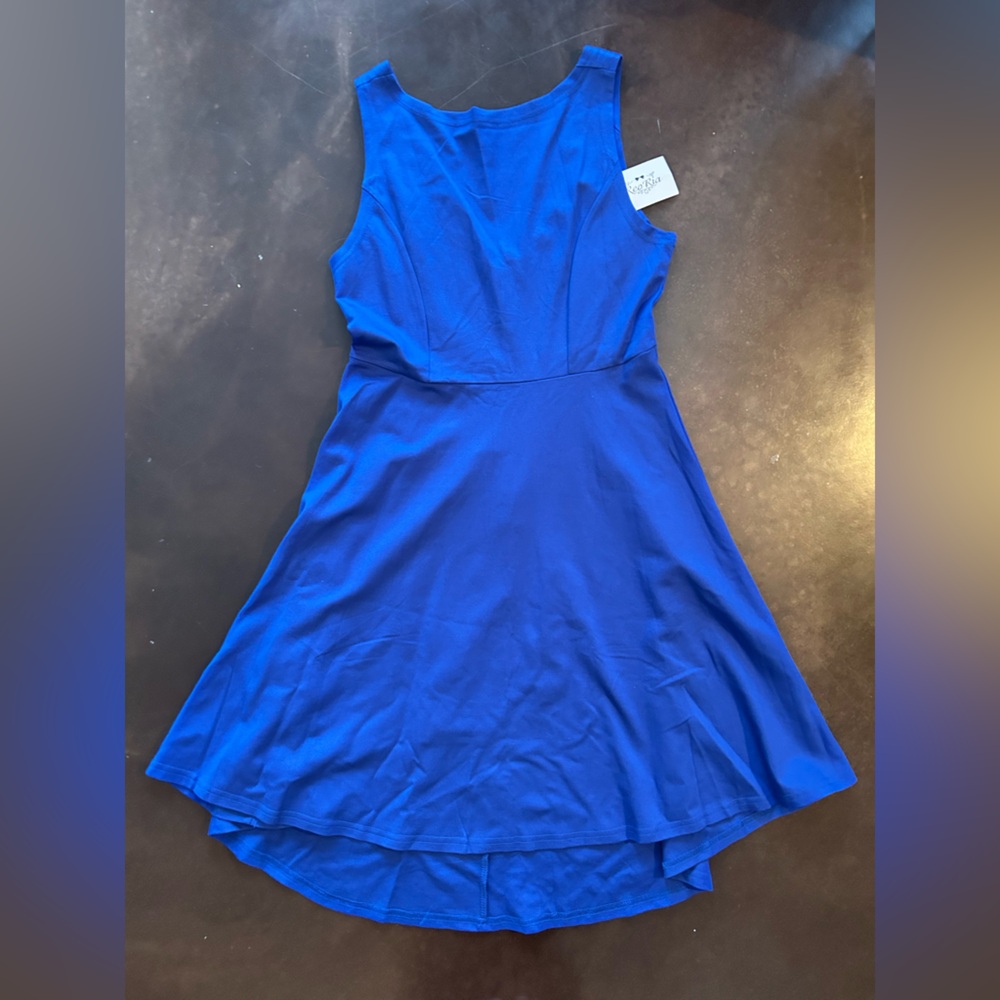 NWT Reoria royal blue fit and flare dress- size large